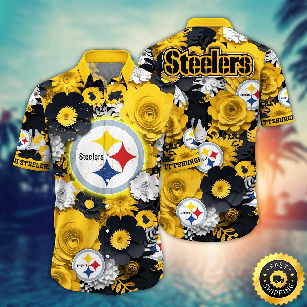 Pittsburgh Steelers Hawaii Shirt Flower Colorful Coastal Wear