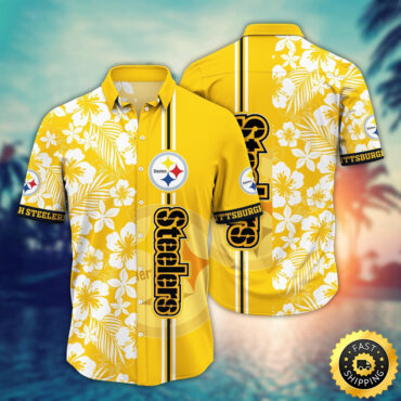 Pittsburgh Steelers Hawaii Shirt  Flower Exotic Island Fashion