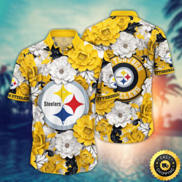 Pittsburgh Steelers Hawaii Shirt Flower Summer Vibes