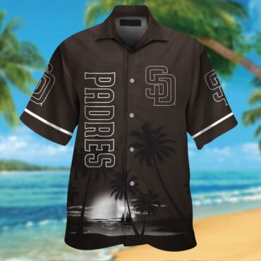 San Diego Padres Short Sleeve Button Up Tropical Hawaiian Shirt Ver02