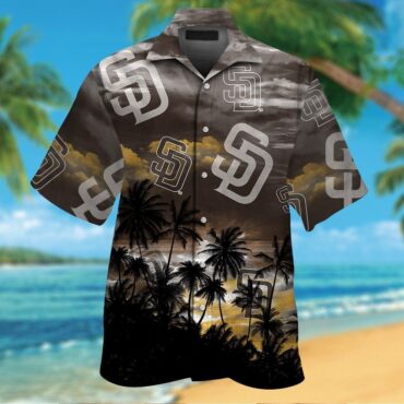 San Diego Padres Short Sleeve Button Up Tropical Hawaiian Shirt Ver04