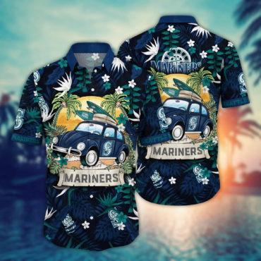 Seattle Mariners Mlb Hawaiian Shirt Beer Gardenstime Aloha Shirt