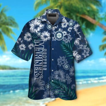 Seattle Mariners Short Sleeve Button Up Tropical Hawaiian Shirt Ver08