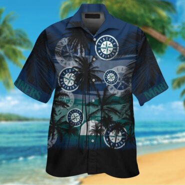 Seattle Mariners Short Sleeve Button Up Tropical Hawaiian Shirt Ver08