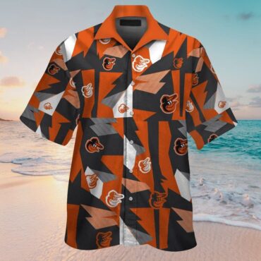 Baltimore Orioles Short Sleeve Tropical Hawaiian Shirt Button Up