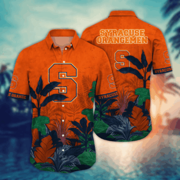 Syracuse Orange Ncaa Hawaiian Shirt Blooming Flowers Aloha Shirt