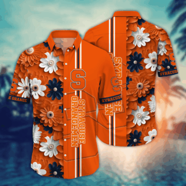Syracuse Orange Ncaa Hawaiian Shirt Lush Greenery Aloha Shirt