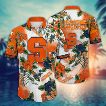 Syracuse Orange Ncaa Hawaiian Shirt Warm Nightstime Aloha Shirt