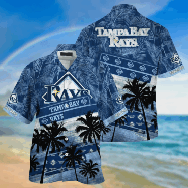 Tampa Bay Rays Mlb Palm Tree Pattern Hawaii Shirt For Sports Fans Unisex Sport Hawaii Shirt