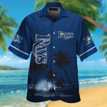 Tampa Bay Rays Short Sleeve Button Up Tropical Hawaiian Shirt Ver06