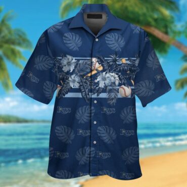 Tampa Bay Rays Short Sleeve Button Up Tropical Hawaiian Shirt Ver07
