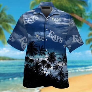 Tampa Bay Rays Short Sleeve Button Up Tropical Hawaiian Shirt Ver04