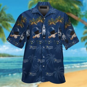Tampa Bay Rays Short Sleeve Button Up Tropical Hawaiian Shirt Ver05