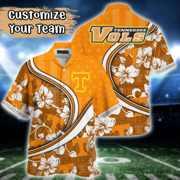 Tennessee Volunteers Ncaa Us Flag Hawaiian Shirt Custom Summer Aloha Shirt
