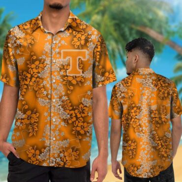 Tennessee Volunteers Short Sleeve Button Up Tropical Hawaiian Shirt Ver023