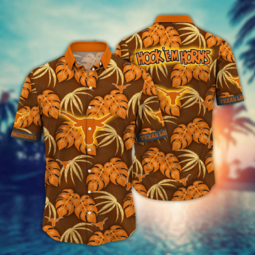Texas Longhorns Ncaa Hawaiian Shirt Sun Drenched Aloha Shirt