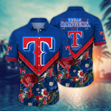 Texas Rangers Mlb Hawaiian Shirt Custom Straw Hats Aloha Shirt