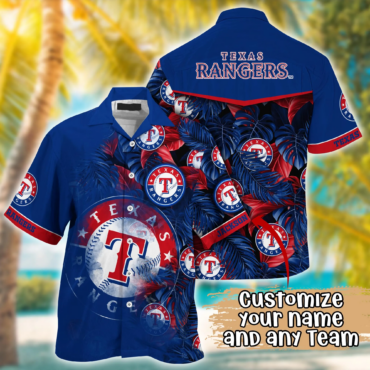 Texas Rangers Mlb Summer Hawaii Shirt And Tshirt Custom Aloha Shirt