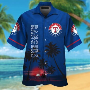 Texas Rangers Short Sleeve Button Up Tropical Hawaiian Shirt Ver07