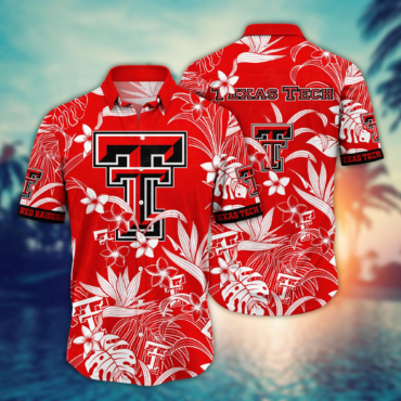 Texas Tech Red Raiders Ncaa Hawaiian Shirt Parasolstime Aloha Shirt