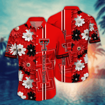 Texas Tech Red Raiders Ncaa Hawaiian Shirt Vacation Time Aloha Shirt
