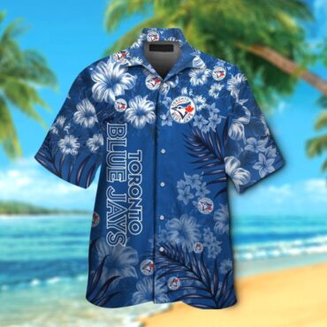 Toronto Blue Jays Short Sleeve Button Up Tropical Hawaiian Shirt Ver06