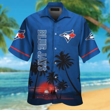 Toronto Blue Jays Short Sleeve Button Up Tropical Hawaiian Shirt Ver05