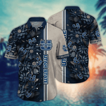 Utah State Aggies Ncaa Hawaiian Shirt Custom Coconut Water Aloha Shirt