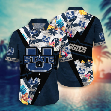 Utah State Aggies Ncaa Hawaiian Shirt Music Festivals Aloha Shirt