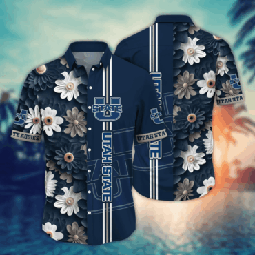 Utah State Aggies Ncaa Hawaiian Shirt Parasolstime Aloha Shirt