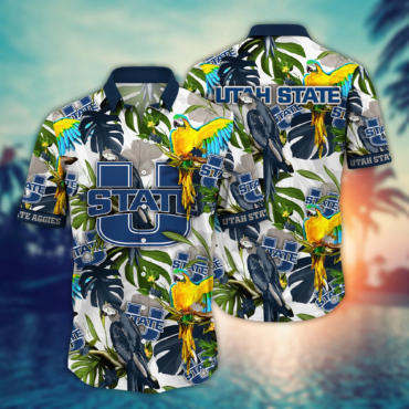 Utah State Aggies Ncaa Hawaiian Shirt Sprinklerstime Aloha Shirt