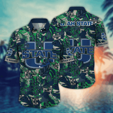 Utah State Aggies Ncaa Hawaiian Shirt Warm Days Aloha Shirt