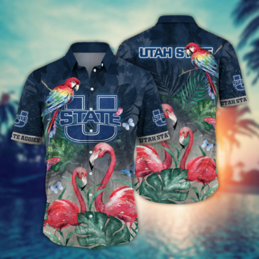 Utah State Aggies Ncaa Hawaiian Shirt Warm Season Aloha Shirt