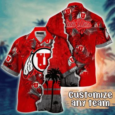 Utah Utes Ncaa Hawaiian Shirt Custom Water Sports Aloha Shirt