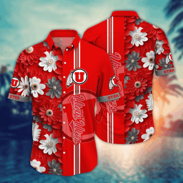 Utah Utes Ncaa Hawaiian Shirt Sunlit Aloha Shirt