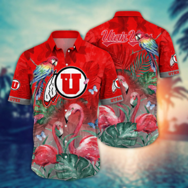 Utah Utes Ncaa Hawaiian Shirt Travel Aloha Shirt