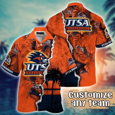 Utsa Roadrunners Ncaa Hawaiian Shirt Custom Sea Breeze Aloha Shirt