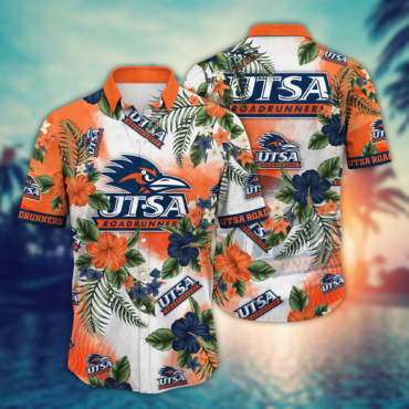 Utsa Roadrunners Ncaa Hawaiian Shirt Tan Linestime Aloha Shirt