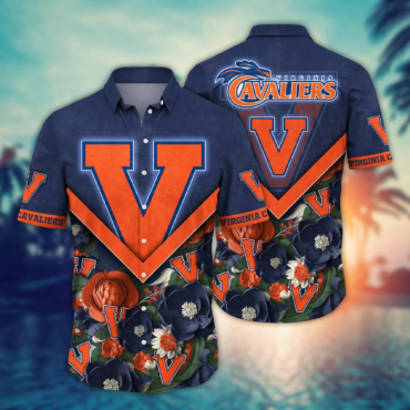 Virginia Cavaliers Ncaa Hawaiian Shirt Custom Sea Shores Aloha Shirt