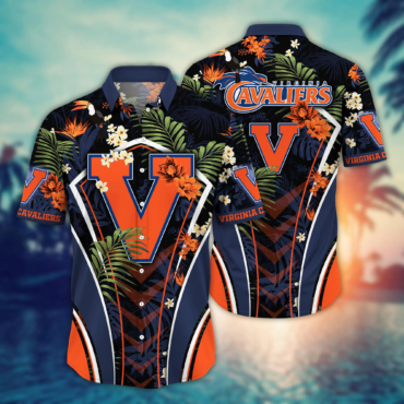 Virginia Cavaliers Blue Orange New Design Hawaiian Shirt