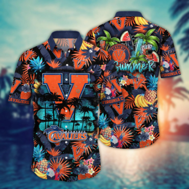 Virginia Cavaliers Ncaa Hawaiian Shirt Sun Uptime Aloha Shirt