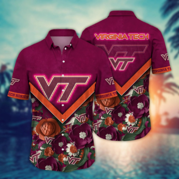 Virginia Tech Hokies Ncaa Hawaiian Shirt Custom Sandcastles Aloha Shirt