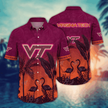 Virginia Tech Hokies Ncaa Hawaiian Shirt Pool Daystime Aloha Shirt