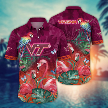 Virginia Tech Hokies Ncaa Hawaiian Shirt Sunbathe Aloha Shirt