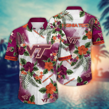 Virginia Tech Hokies Ncaa Hawaiian Shirt Sunbathetime Aloha Shirt