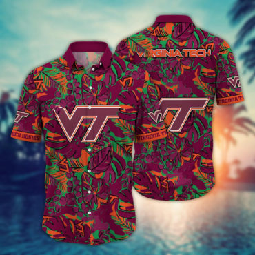 Virginia Tech Hokies Ncaa Hawaiian Shirt Sunshine Aloha Shirt