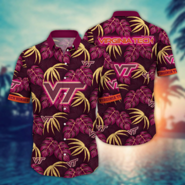Virginia Tech Hokies Ncaa Hawaiian Shirt Tropical Aloha Shirt