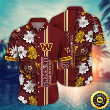 Washington Commanders Hawaii Shirt Flower Sporty And Stylish