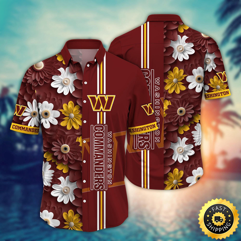 Washington Commanders Hawaii Shirt Flower Sporty And Stylish