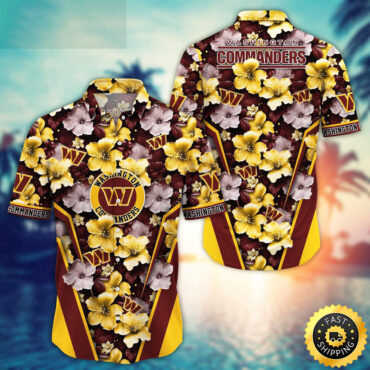 Washington Commanders Hawaii Shirt  Flower Tropical Getaway Shirts